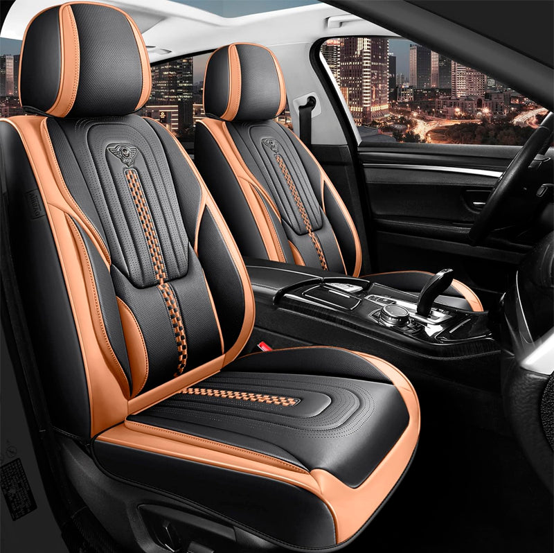 Capa Universal Completa Para Carro Izurus em Couro Legítimo e AirBag +BRINDES: 3 Tapetes Para Carro e Capa de Volante
