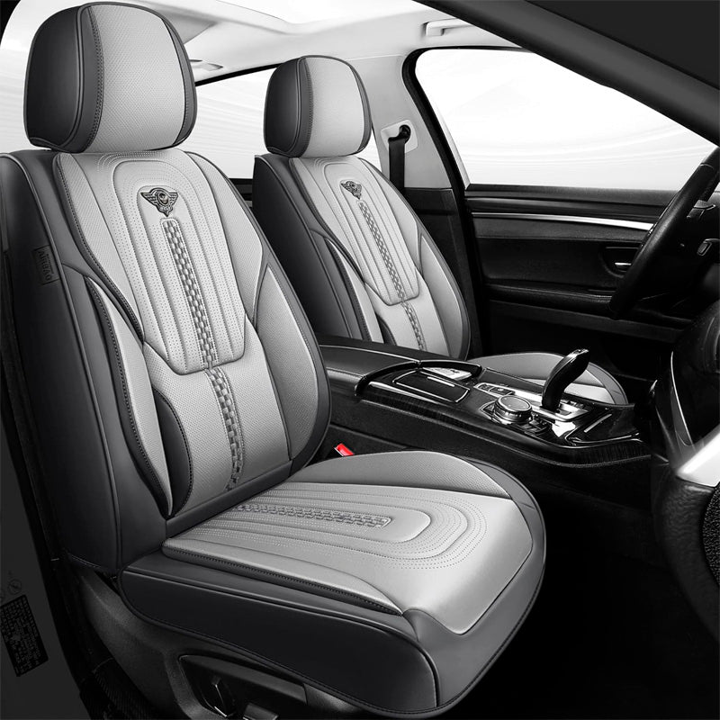 Capa Universal Completa Para Carro Izurus em Couro Legítimo e AirBag +BRINDES: 3 Tapetes Para Carro e Capa de Volante