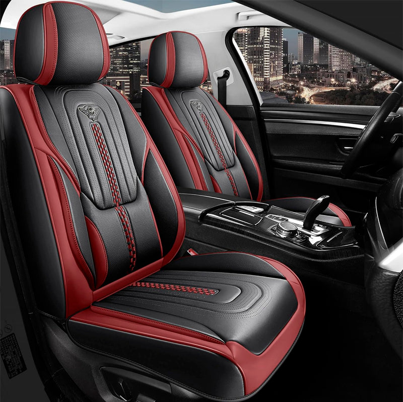Capa Universal Completa Para Carro Izurus em Couro Legítimo e AirBag +BRINDES: 3 Tapetes Para Carro e Capa de Volante