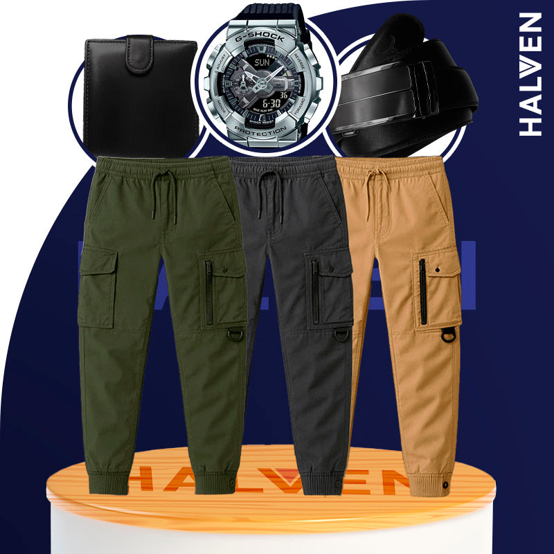 [Leve 3 Pague 2] Calças Masculina Tática Soldier em Tecido RipStop e Poliéster +BRINDES: Relógio, Cinto e Carteira