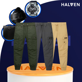 [Leve 3 Pague 2] Calça Masculina Vonir em Tecido Tático Militar e Poliéster +BRINDES: Relógio, Cinto e Carteira
